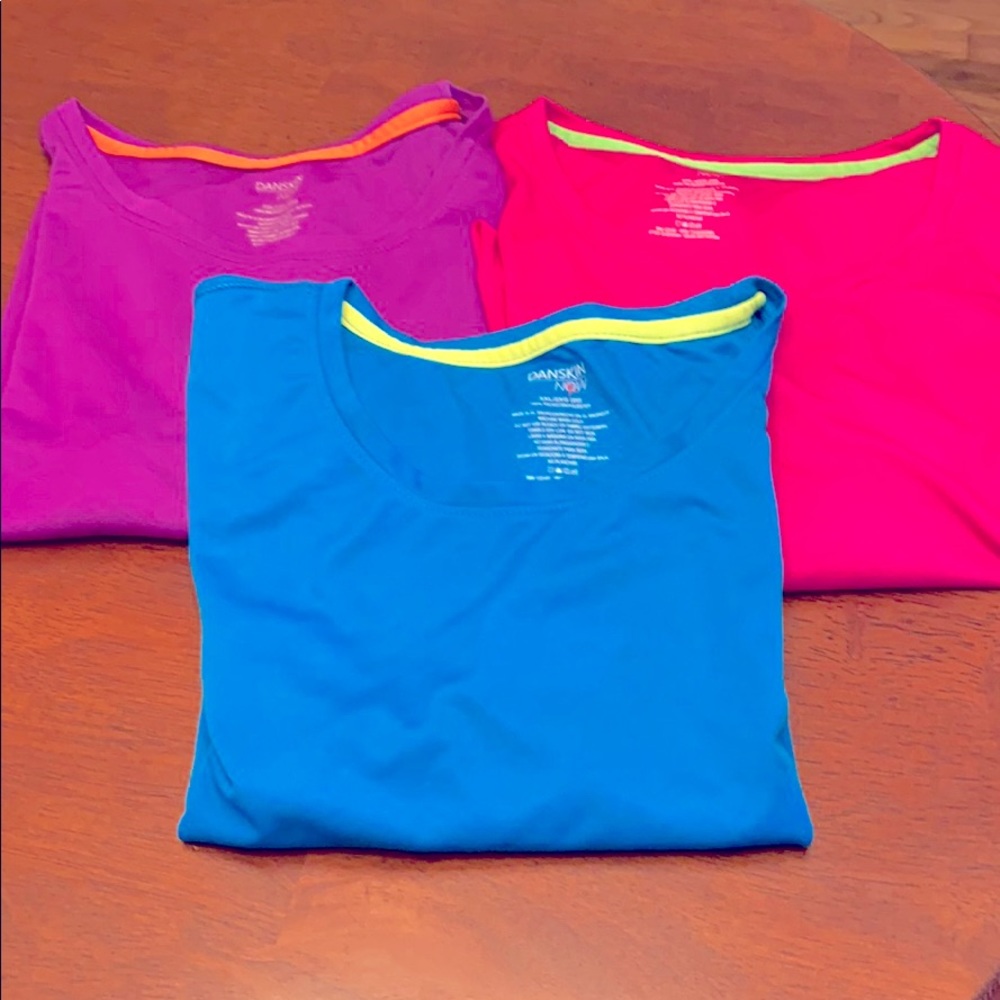 Set of 3 Shiny Danskin Exercise Shirts